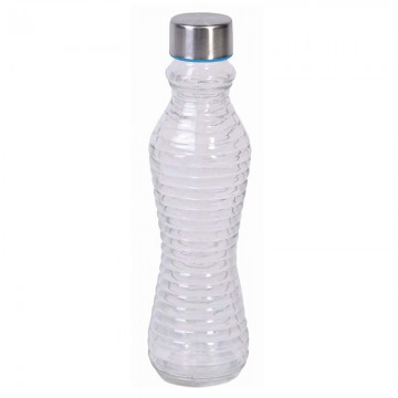 Μπουκάλι Νερού Γυάλινο "Δαχτυλίδι" με Βιδωτό Καπάκι Διάφανο 1000ml πακέτο (6τεμ)