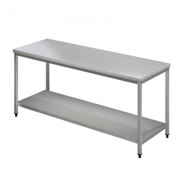 Τραπέζι/πάγκος εργασίας απλός inox  , Διαστάσεις 140x70x85cm