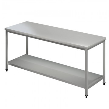 Τραπέζι/πάγκος εργασίας απλός inox  , Διαστάσεις 200x70x85cm
