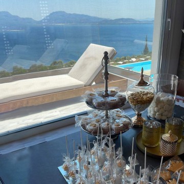 Εταζέρα Αλουμινίου 2 Επιπέδων 38εκ(Υ) Φ25εκ