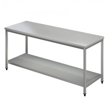 Τραπέζι/Πάγκος Εργασίας Απλός Inox , Διαστάσεις 220x70x85cm