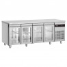 Ψυγείο πάγκος συντήρησης με 4 γυάλινες πόρτες Prunus Slim INOMAK 2242x600x873mm