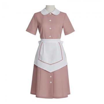 Tips Ρόμπα καμαριέρας σετ με ποδιά σε χρώμα σάπιο μήλο