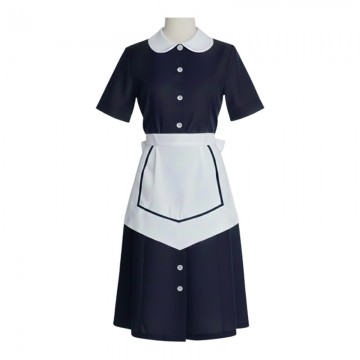 Tips Ρόμπα καμαριέρας σετ με ποδιά σε χρώμα σκούρο μπλε