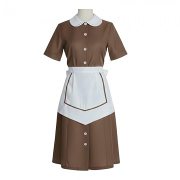 Tips Ρόμπα καμαριέρας σετ με ποδιά σε χρώμα μπεζ