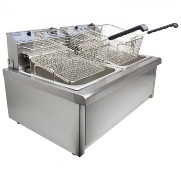 Ηλεκτρική Φριτέζα Διπλή 380V 11+11Lt 15kW Hefa-211 (Εξουσιοδοτημένο Service)