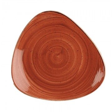 Churchill Πιάτο Ρηχό Τρίγωνο Πορσελάνης 26,5εκ Stonecast Spiced Orange - σετ 12 τεμαχίων