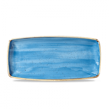 Churchill Πιατέλα Ορθογώνια Πορσελάνης 29,5x14εκ Stonecast Cornflower Blue - σετ 6 τεμαχίων