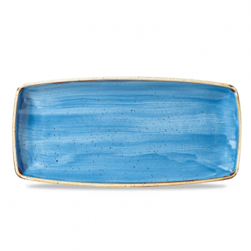 Churchill Πιατέλα Ορθογώνια Πορσελάνης 34,5x18,5εκ Stonecast Cornflower Blue - σετ 6 τεμαχίων