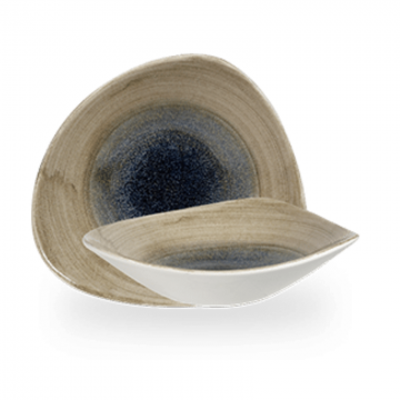 Churchill Μπωλ Τρίγωνο Πορσελάνης 23,5εκ Stonecast Aqueous Bayou- σετ 12 τεμαχίων