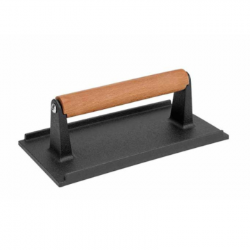 Βαρίδι ψησίματος κρέατος ορθογώνιο με ξύλινη λαβή 20,7x10,7cm