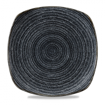 Πιάτο Ρηχό Τετράγωνο Πορσελάνης Churchill 25,5εκ Studio Prints Homespun Charcoal Black - σετ 12 τεμαχίων