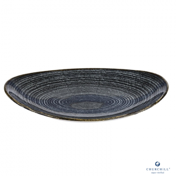 Πιατέλα Πορσελάνης Churchill 27x22,9εκ Studio Prints Homespun Charcoal Black - σετ 5 τεμαχίων