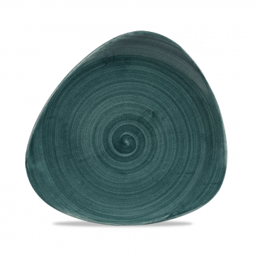 Πιάτο Ρηχό Τρίγωνο Πορσελάνης Churchill 22,9εκ Stonecast Patina Rustic Teal - σετ 6 τεμαχίων