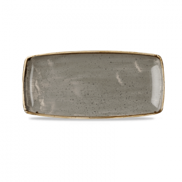 Πιατέλα Ορθογώνια Πορσελάνης Churchill 29,5x15εκ Stonecast Peppercorn Grey
