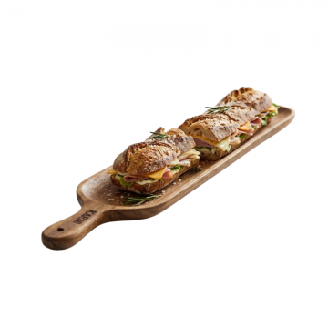 Nakaro® Χειροποίητο Ξύλινο Πλατώ Σερβιρίσματος Με Λαβή 50x7x2Υεκ