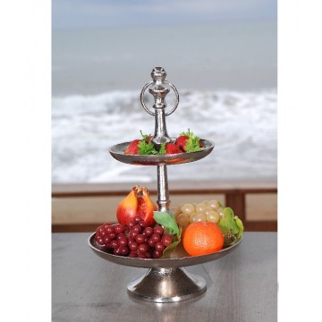 ΕΤΑΖΕΡΑ ΑΛΟΥΜΙΝΙΟΥ 2 ΕΠΙΠΕΔΩΝ 38εκ(Υ) Φ25εκ