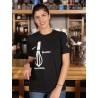 ΓΥΝΑΙΚΕΙΟ ΜΑΥΡΟ T-SHIRT 100% ΒΑΜΒΑΚΙ "PASTRY"