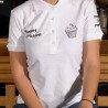 Μπλούζα polo λευκή γυναικεία "Passion for Pastry" 100% βαμβάκι
