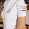 Μπλούζα polo λευκή γυναικεία "Passion for Pastry" 100% βαμβάκι