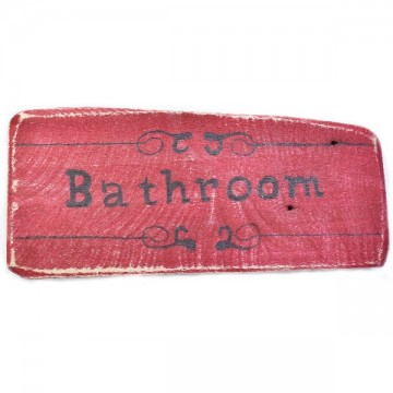 ΠΙΝΑΚΙΔΑ VINTAGE "BATHROOM" 19x8εκ