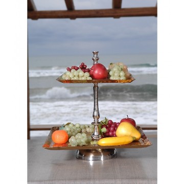 ΣΤΑΝΤ ΑΛΟΥΜΙΝΙΟΥ 2ΕΠΙΠΕΔΩΝ ΣΕ ΧΡΥΣΟ ΧΡΩΜΑ Υ44εκ