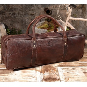 Τσάντα barman 100% δέρμα μπορντώ χρώμα