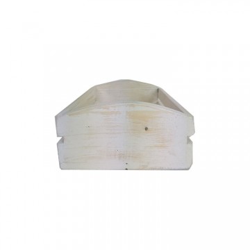 KARNI ΨΩΜΙΕΡΑ ΞΥΛΙΝΗ VINTAGE ΑΣΠΡΟ ΧΡΩΜΑ 25x17