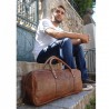 Τσάντα barman 100% δέρμα καφέ χρώμα γεμάτη