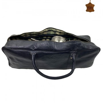 Τσάντα barman 100% δέρμα μαύρο χρώμα γεμάτη