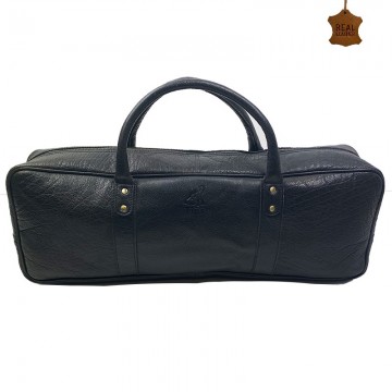 Τσάντα barman 100% δέρμα μαύρο χρώμα γεμάτη