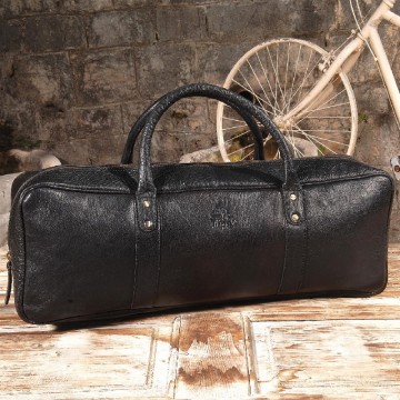 Τσάντα barman 100% δέρμα μαύρο χρώμα γεμάτη