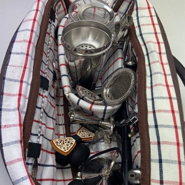 Τσάντα barman 100% δέρμα μπορντώ χρώμα γεμάτη