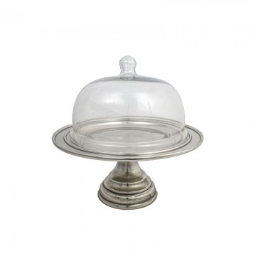 Εταζέρα-Τουρτιέρα Γλυκών Αλουμινίου Σε χρώμα Νίκελ Υ34 Φ35εκ