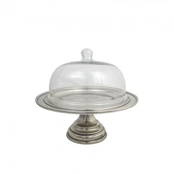 Εταζέρα-Τουρτιέρα Γλυκών Αλουμινίου Σε Χρώμα Νίκελ Υ28 Φ30εκ