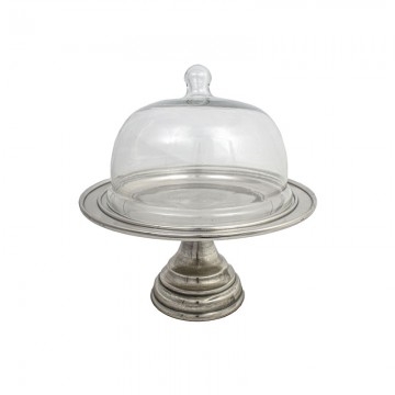 Εταζέρα-Τουρτιέρα Γλυκών Αλουμινίου Σε Χρώμα Νίκελ Υ38 Φ40εκ