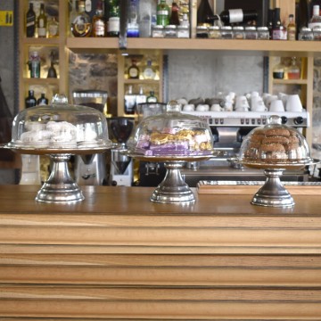 Σετ 3 Τουρτιέρες Αλουμινίου χρώμα Νίκελ Φ30-35-40εκ