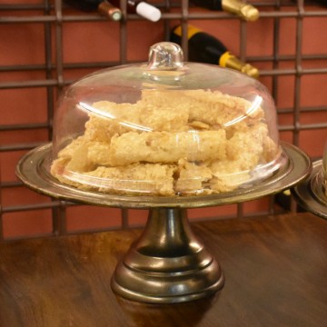 Τουρτιέρα Γλυκών Αλουμινίου Χρώμα Μπρούτζου Υ38 Φ40εκ