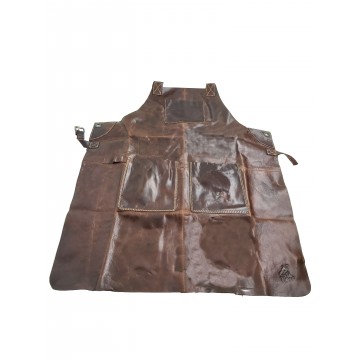 Ποδιά ολόσωμη 100%δέρμα καφέ