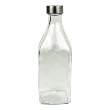 Μπουκάλι Νερού Γυάλινο με Βιδωτό Καπάκι Διάφανο 1000ml πακέτο (6τεμ)